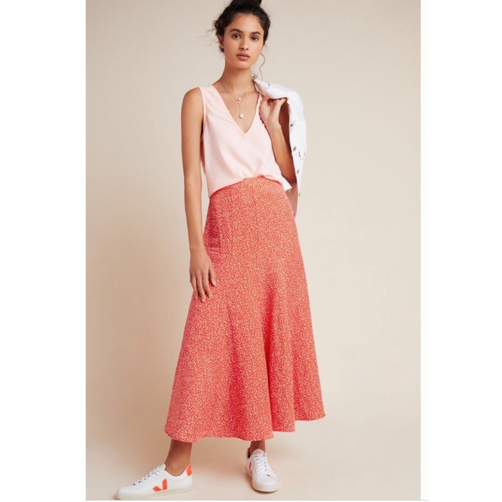 Athropologie Moglea Dappled Maxi Skirt